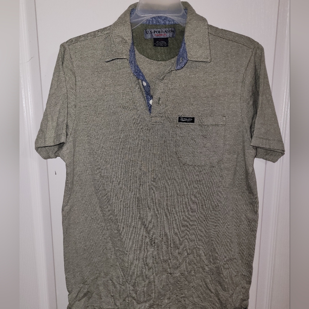 US. Polo Assn Green Men's Shirt